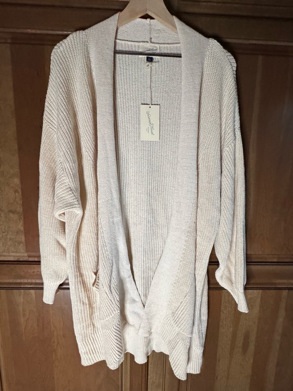 Universal Thread Cream Open-Front Knit Cardigan